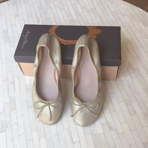 Ruby & Bloom Gold Shimmer Ballet Flats